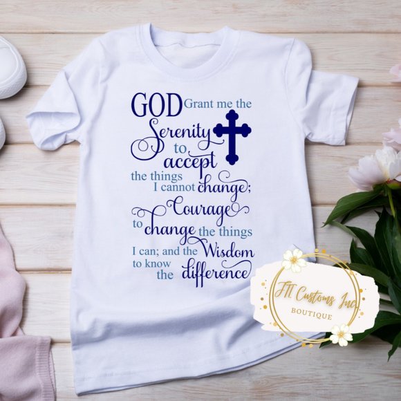 Tops - Serenity Prayer Meaningful Tshirt